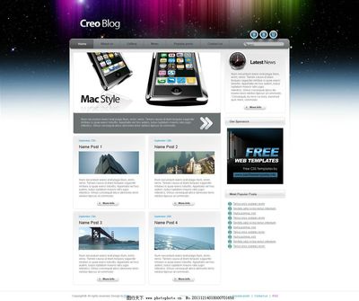 数码产品网页设计中的图片运用